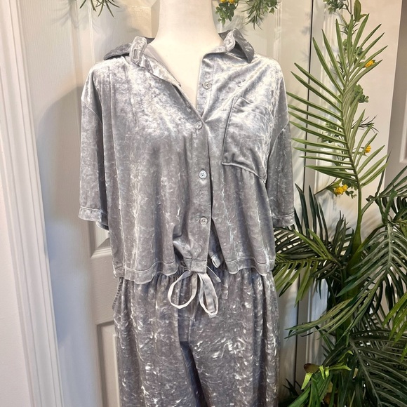 stars above Other - Luxe Velour Pajama Set! Silver Crushed Velvet- Stars Above
